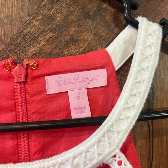 Lilly Pulitzer NWOT women's hot pink Annabelle honeycomb tank top size 6 - Picture 3 of 7